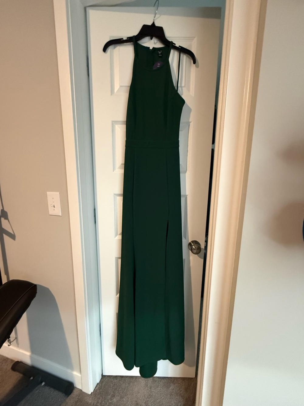 Windsor Deep Green Halter Formal Gown